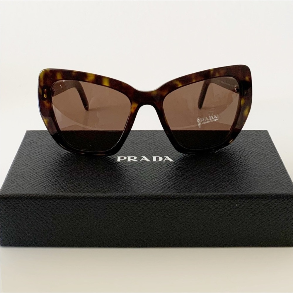 Prada Women’s Tortoiseshell Cat-Eye Sunglasses - Brown Lenses